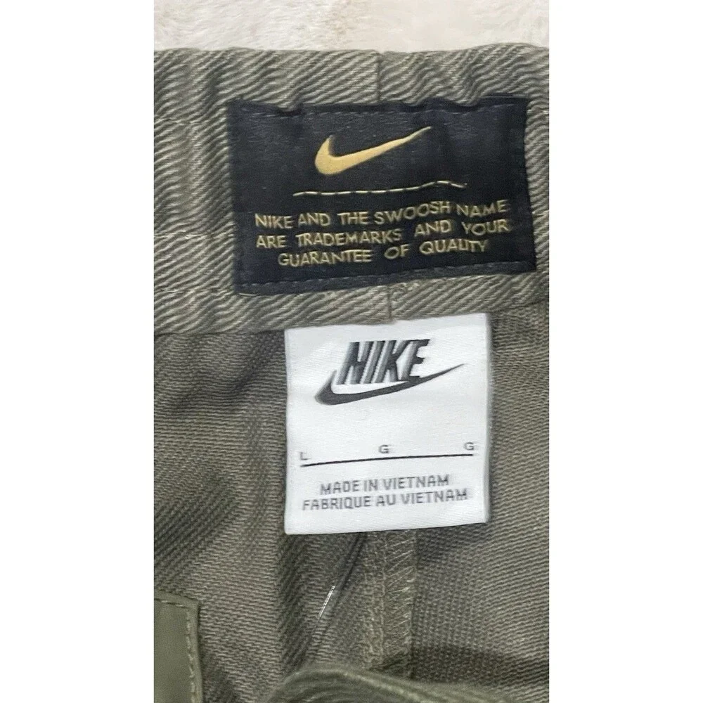 Nike Men’s Cargo Pants Large Olive Green Loose Fit Straight Leg Utility NWT